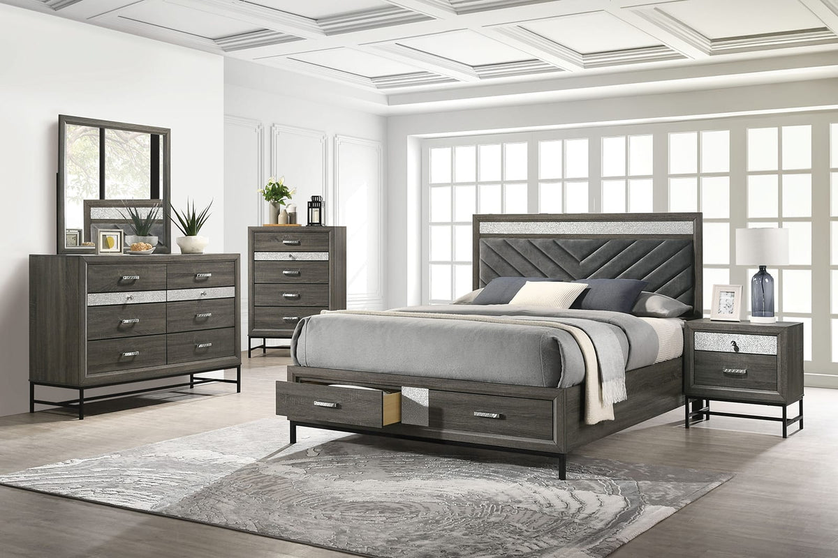 Contemporary Gray 4-Drawer Chest - Bedroom Storage