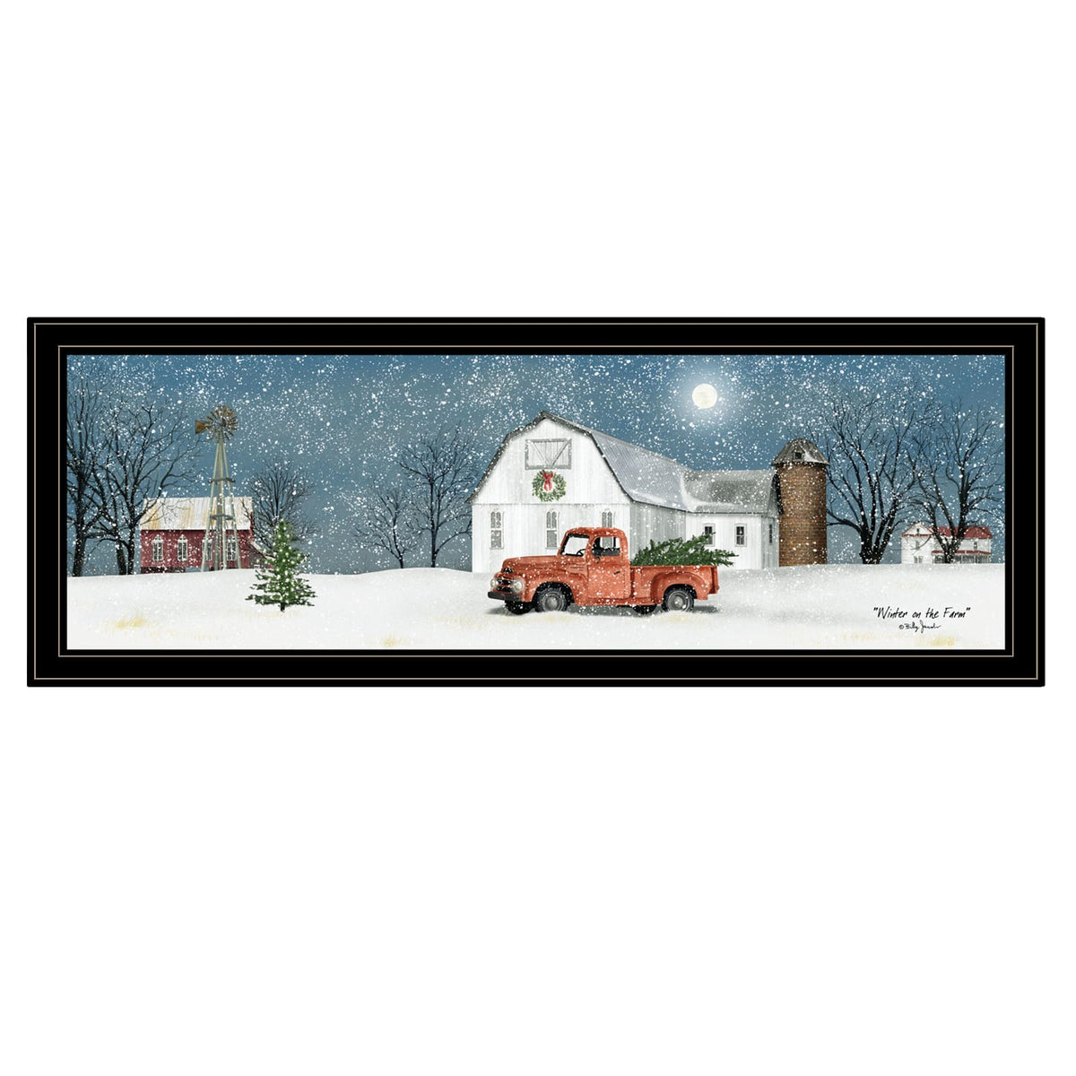 Winter on Farm Framed Wall Art - Modern Home Decor Print