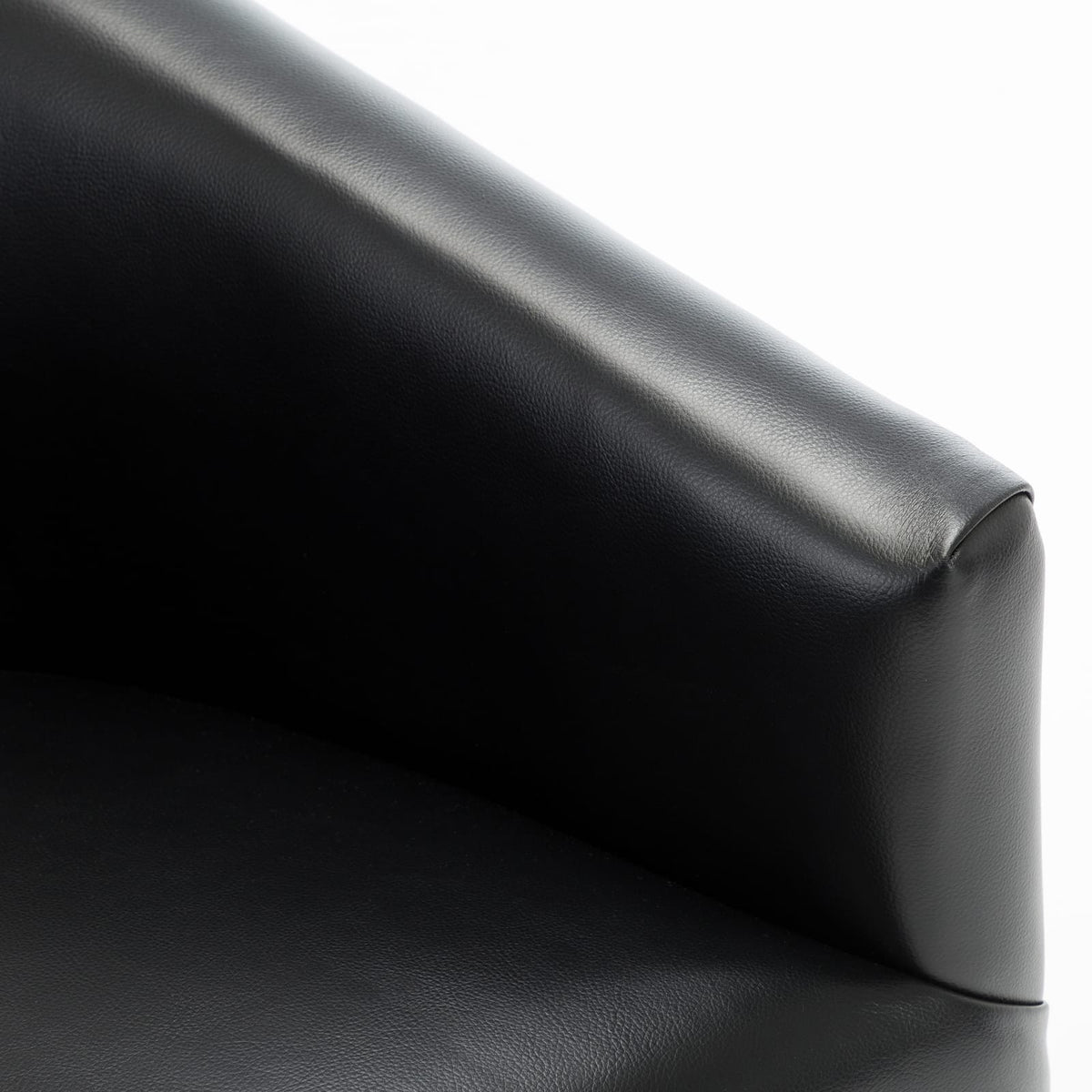 Black Swivel Chair with Wood Base - 32" Seat for Living Room