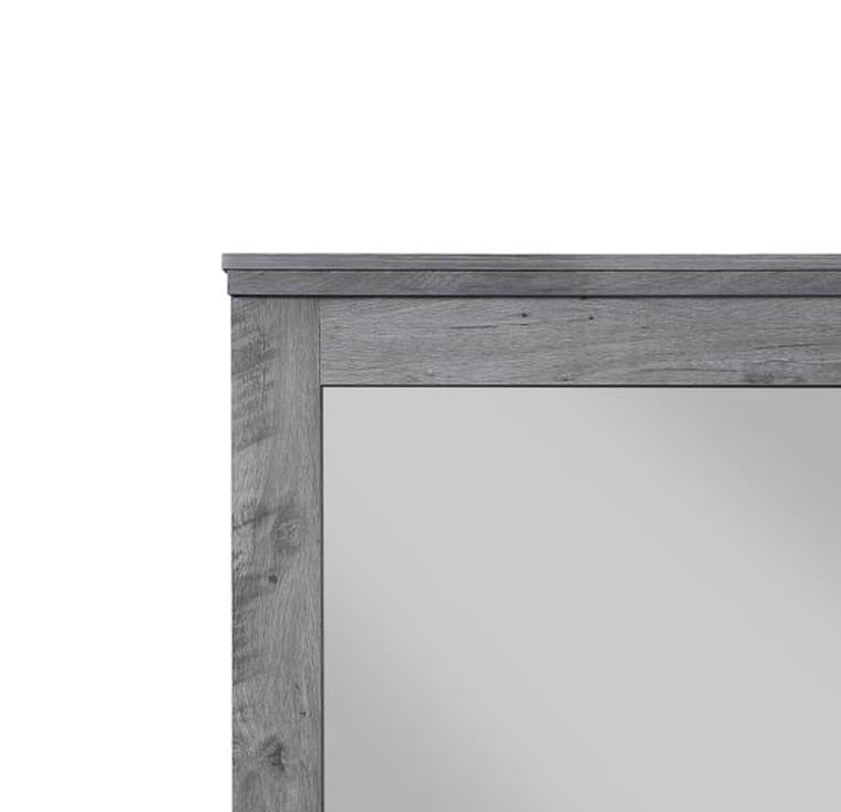 Gray Oak Vanity Mirror - 31" x 33" for Bathrooms