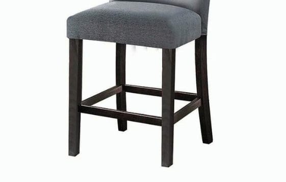 Espresso Wood Fabric Counter Height Dining Chair Set