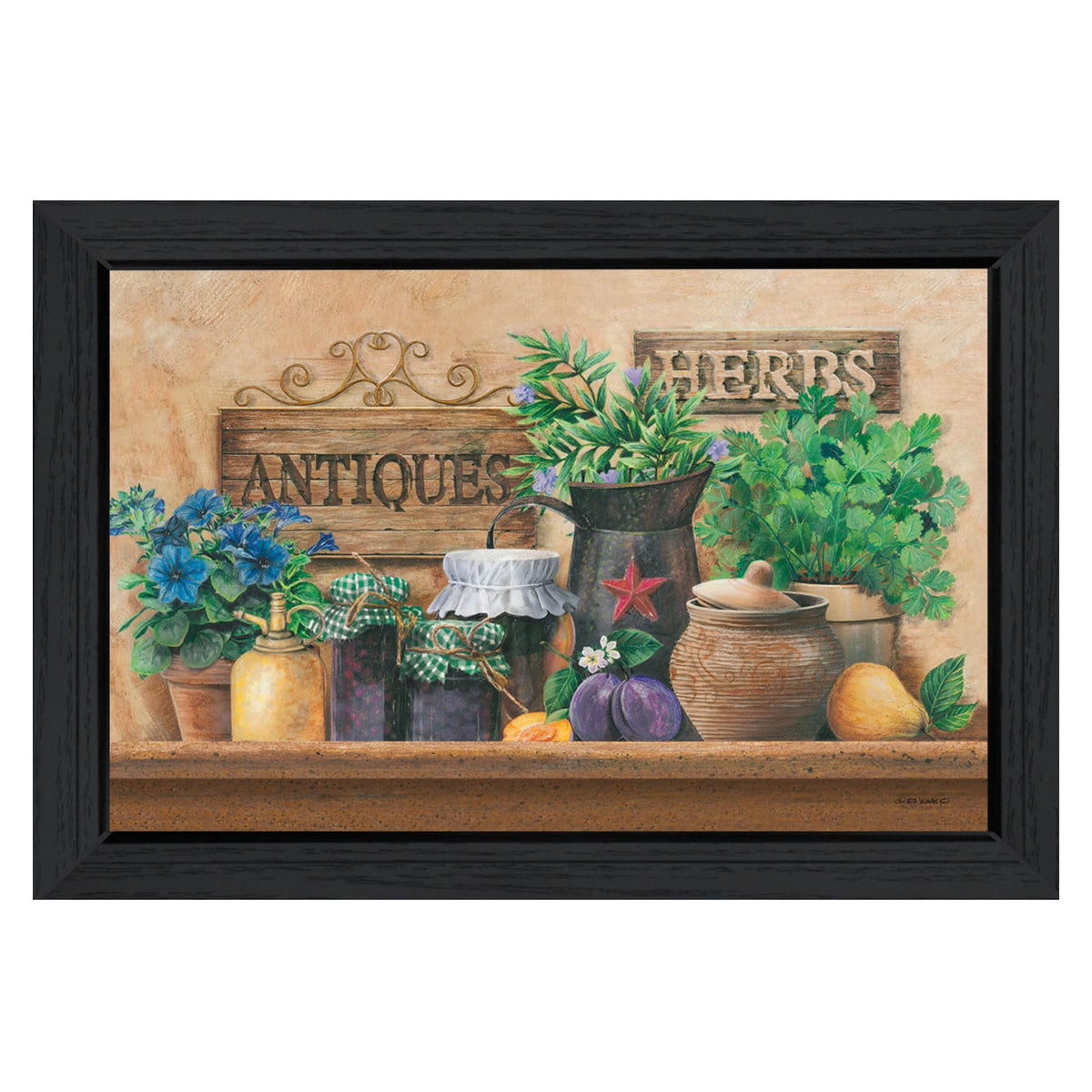 Framed Wall Art - Black Frame Poster, Ed Wargo Herb Print