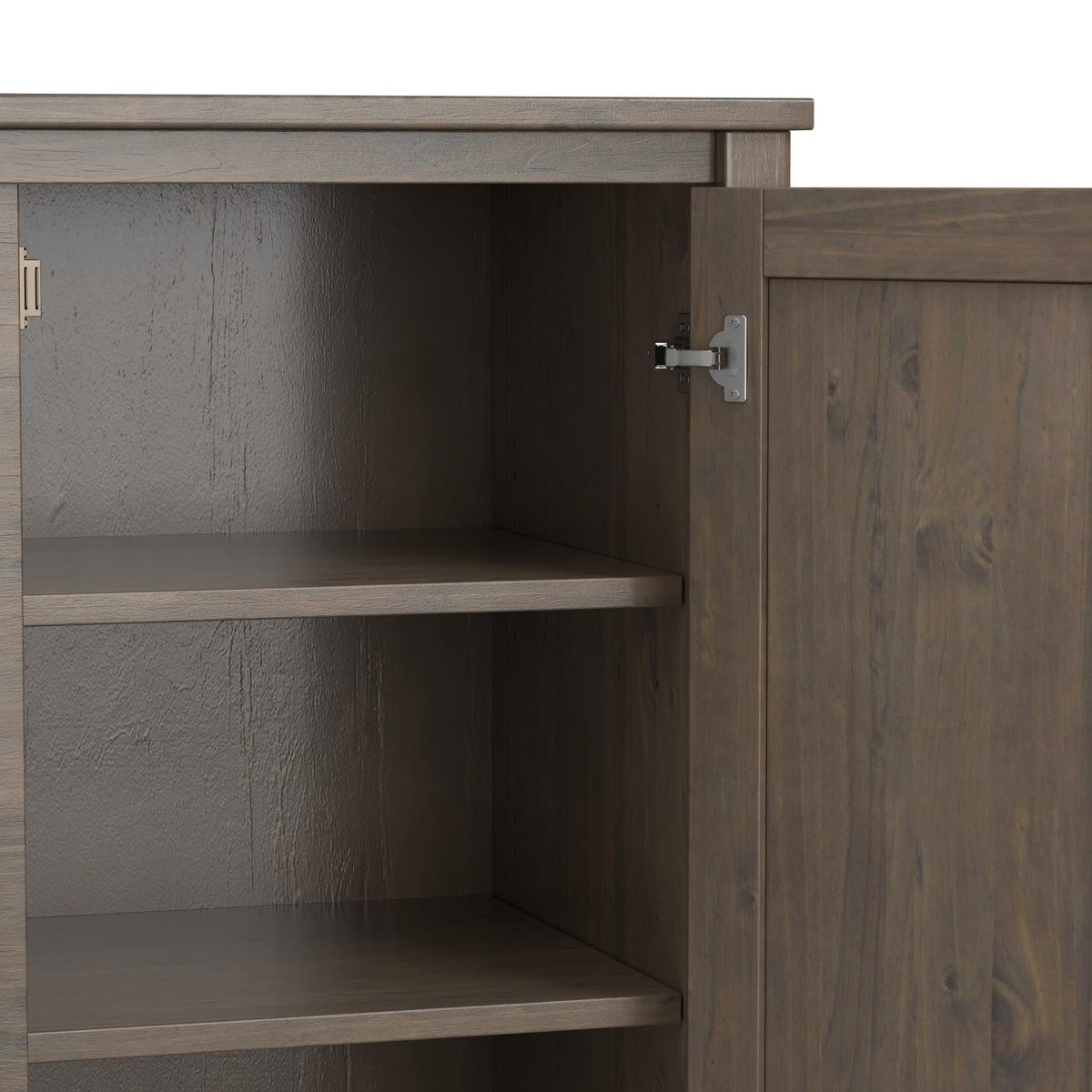 Dark Brown Wood Bed Frame with Storage for Bedroom
