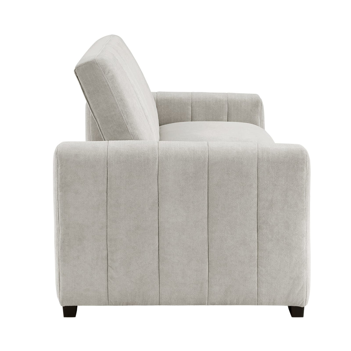 85" Light Gray Convertible Sofa with Sleeper Bed