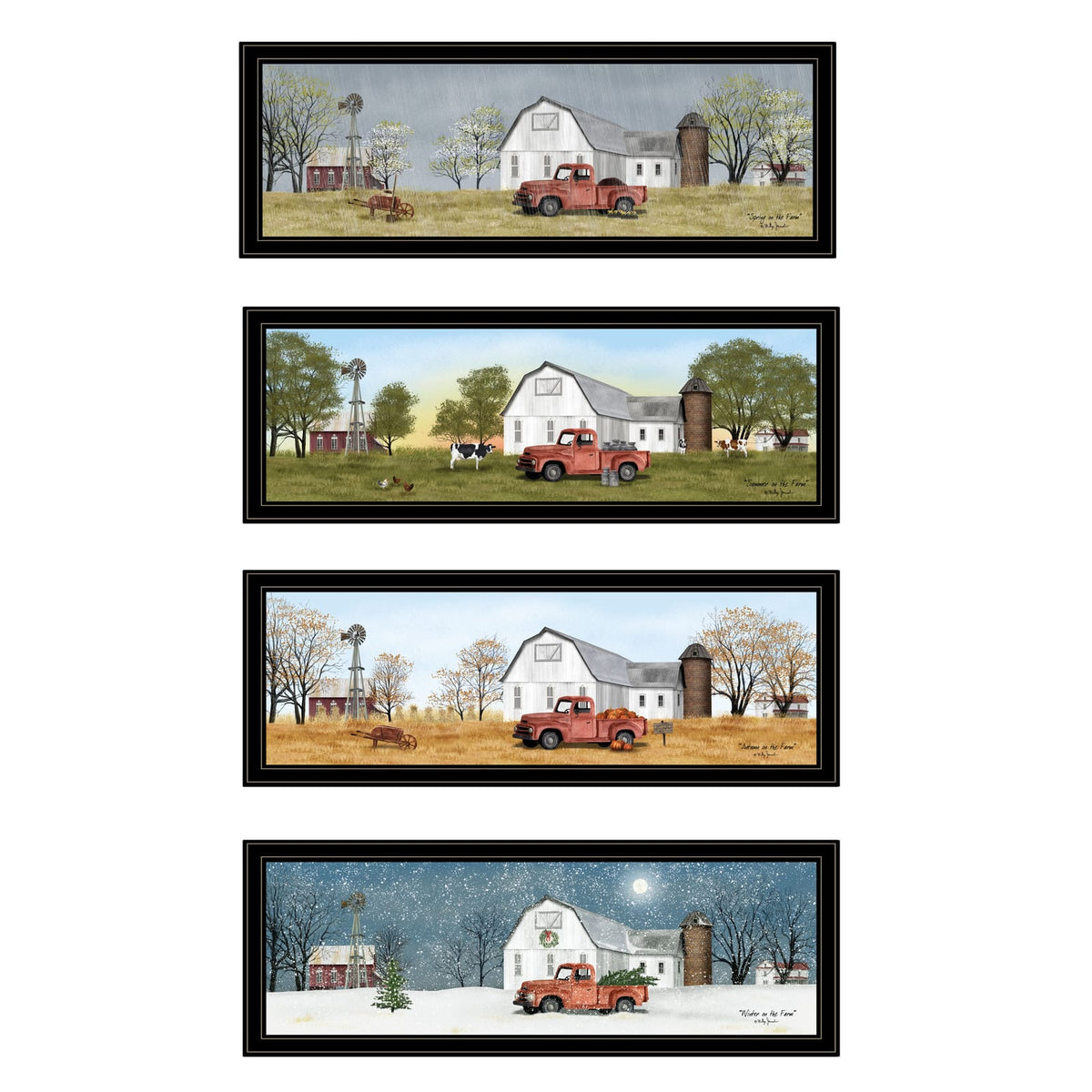 Black Frame Billy Jacobs Four Seasons VII Vignette Art