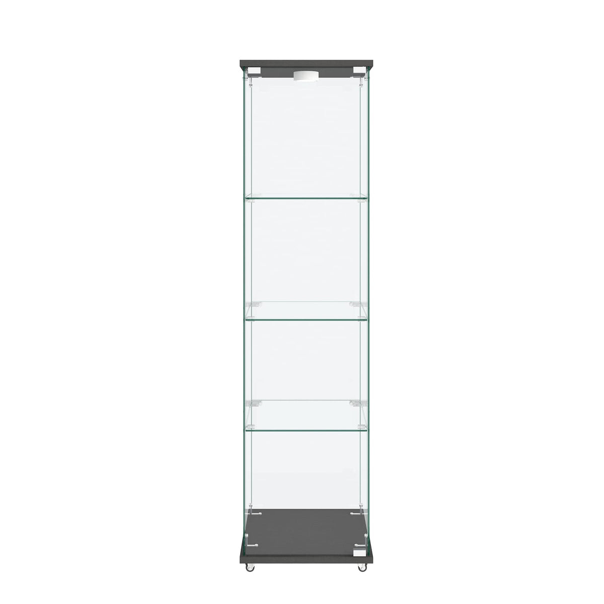 Transparent Tempered Glass Display Cabinet - 64" Tall for Living Room