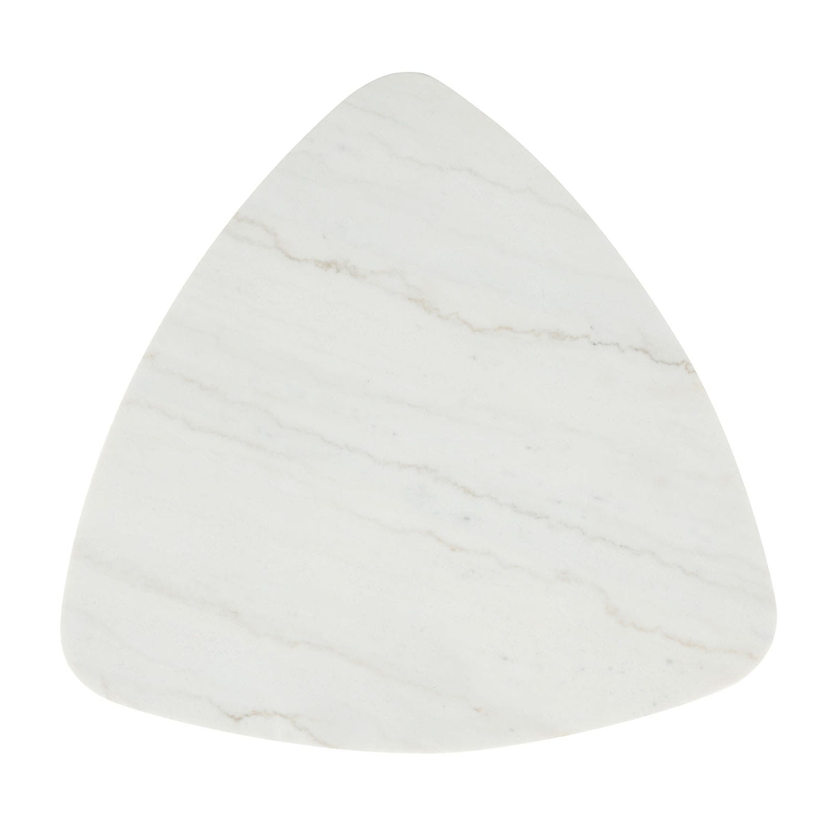 Contemporary Triangle Coffee Table - Black & White Marble Top