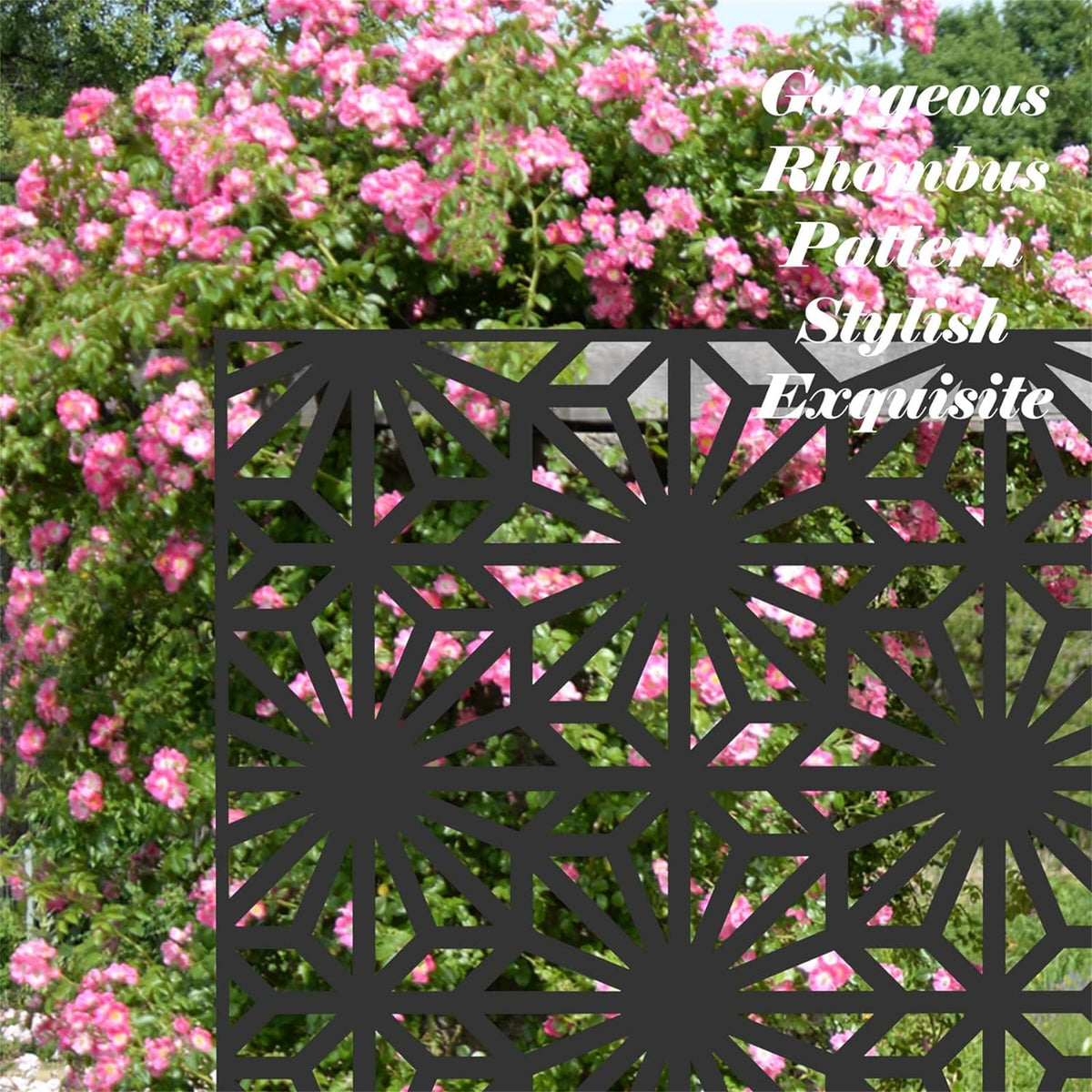 Metal Privacy Screens - Black Steel Panels for Outdoor/Indoor Use