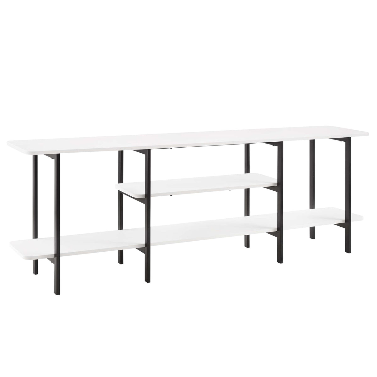 White Console Table - Modern Storage for Living Room