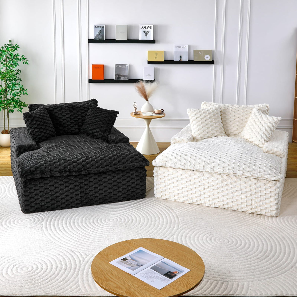 51 Inch Polyester Blend Sofa - Black Seat for Living Room