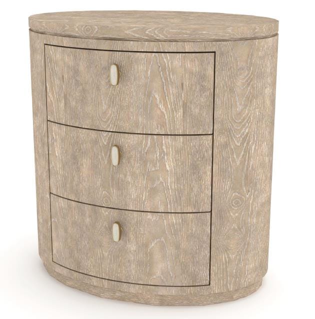 Beige Solid Wood Nightstand - 18x26x27.5"