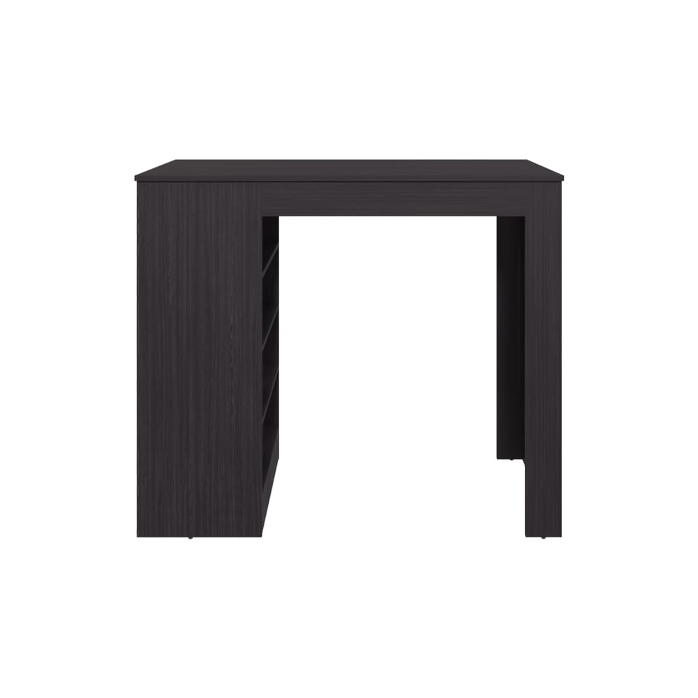 Black Engineered Wood Kitchen Table - 4 Shelves