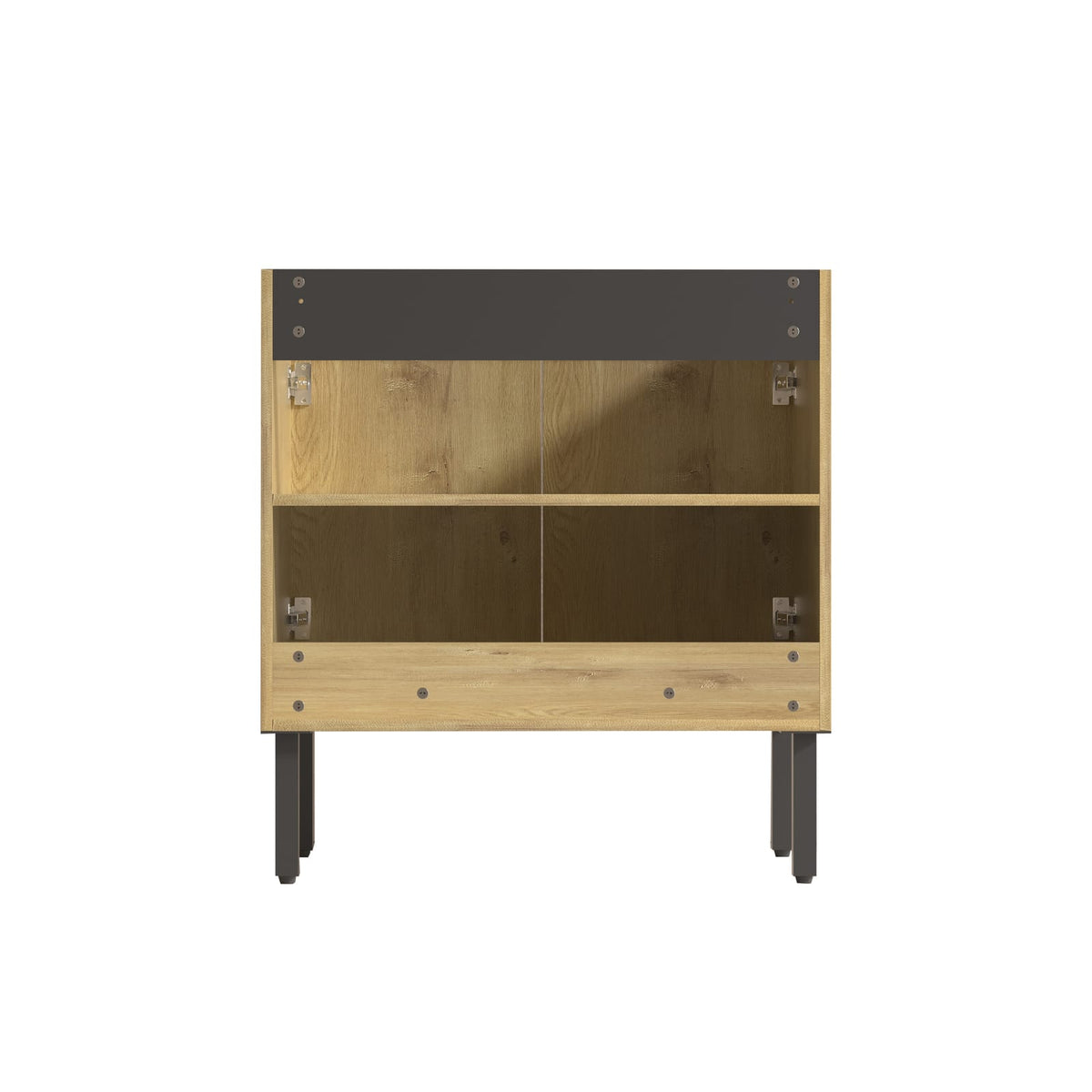 Oak MDF Bathroom Vanity - 29.1" Sinkless
