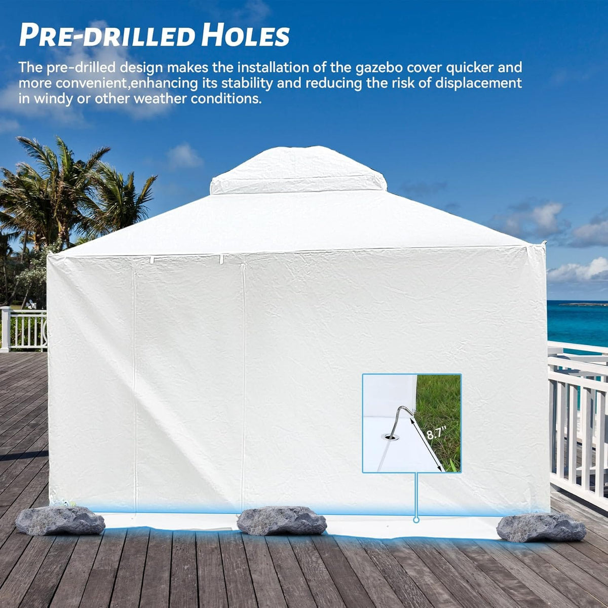 10'x12' Gazebo Cover - Winter Waterproof Protection