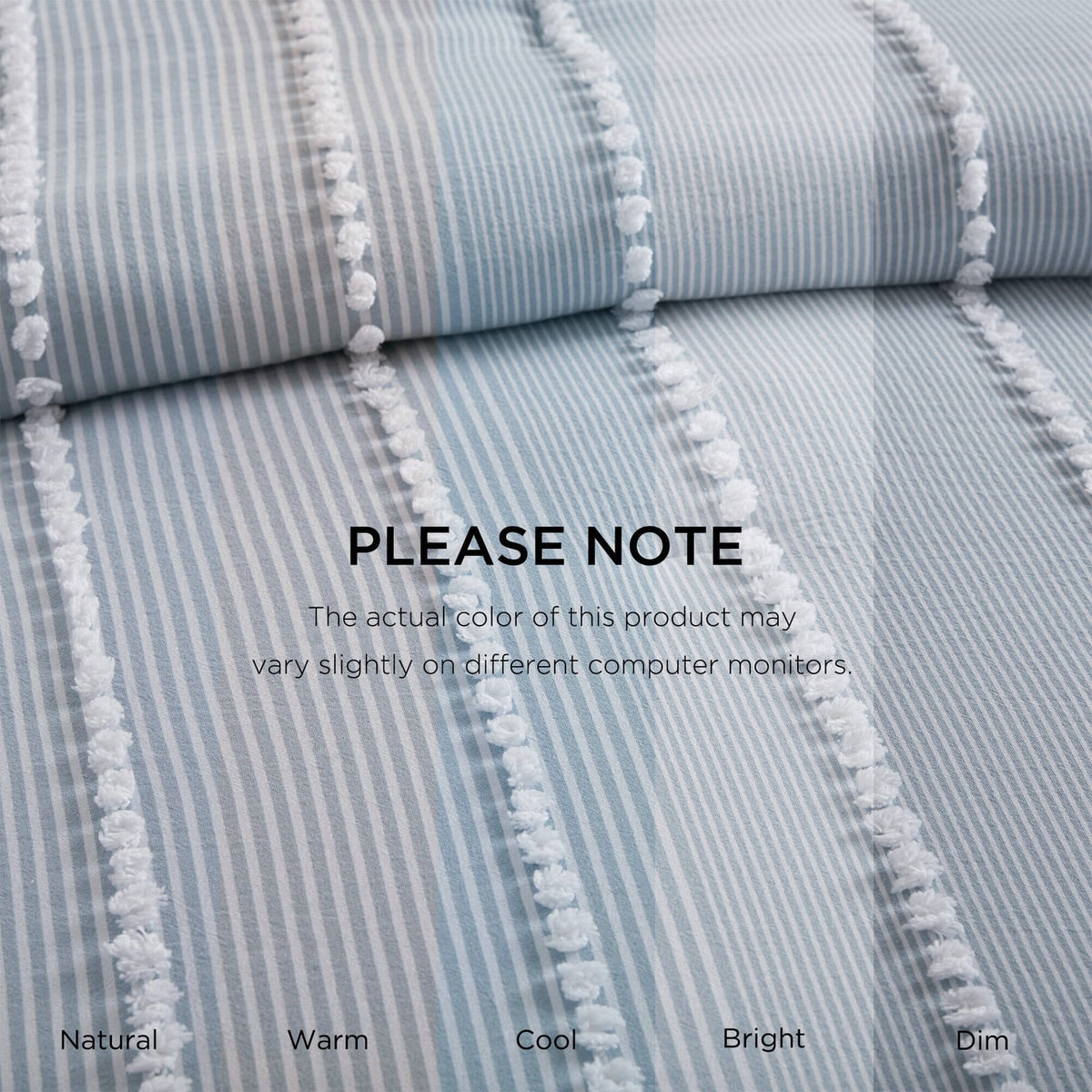 King Cotton Comforter Set - Blue Stripe