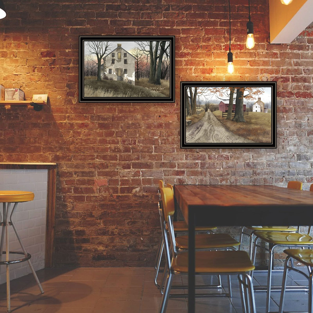 Trendy Framed Wall Art - Old Mill & Road Home Decor