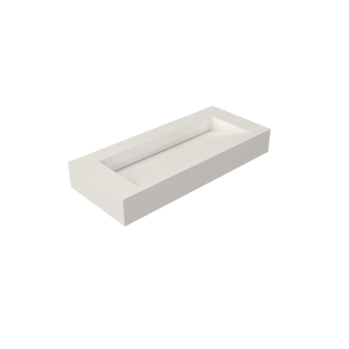 42" Matte White Bathroom Solid Surface Vanity - Durable & Easy to Clean