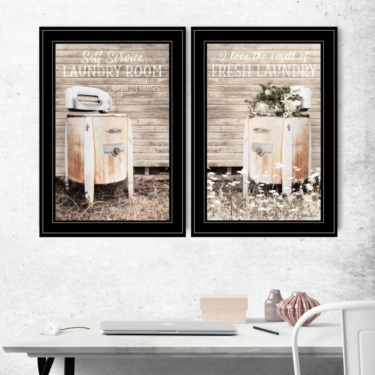 Multicolor Paper Wall Art - 2 Piece Living Room Decor