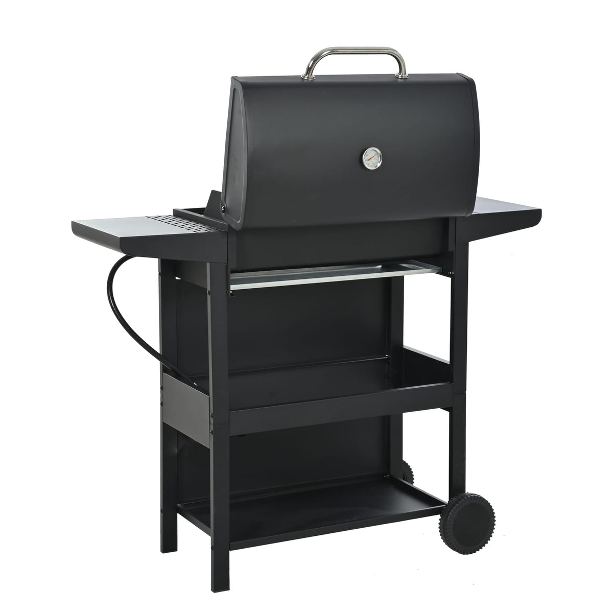 Black Iron 4 Burner Propane Grill for Garden and Patio Cooking