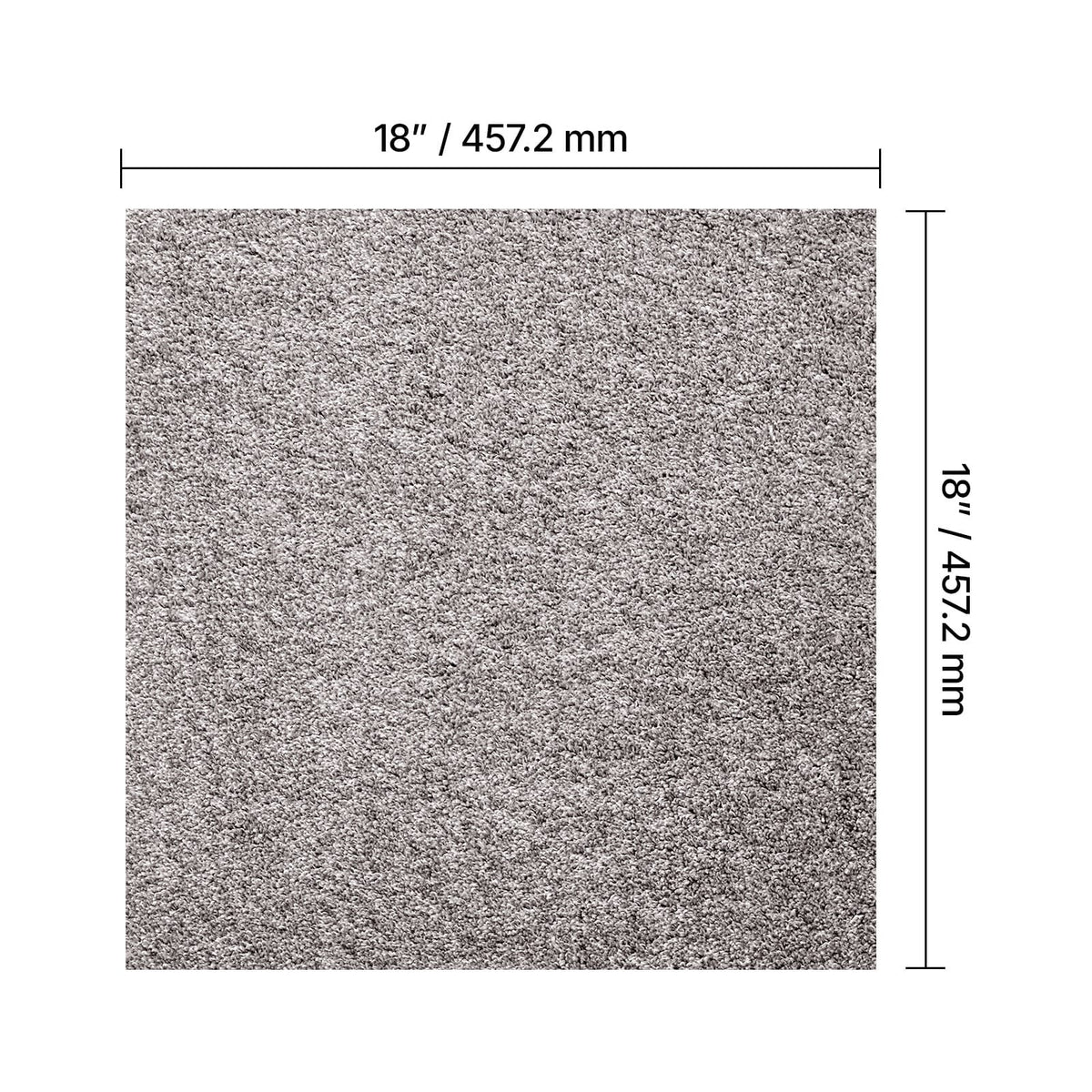 10x18 Inch Dark Brown Polyester Carpet Tiles - 22.5 Sq Ft Rug Set