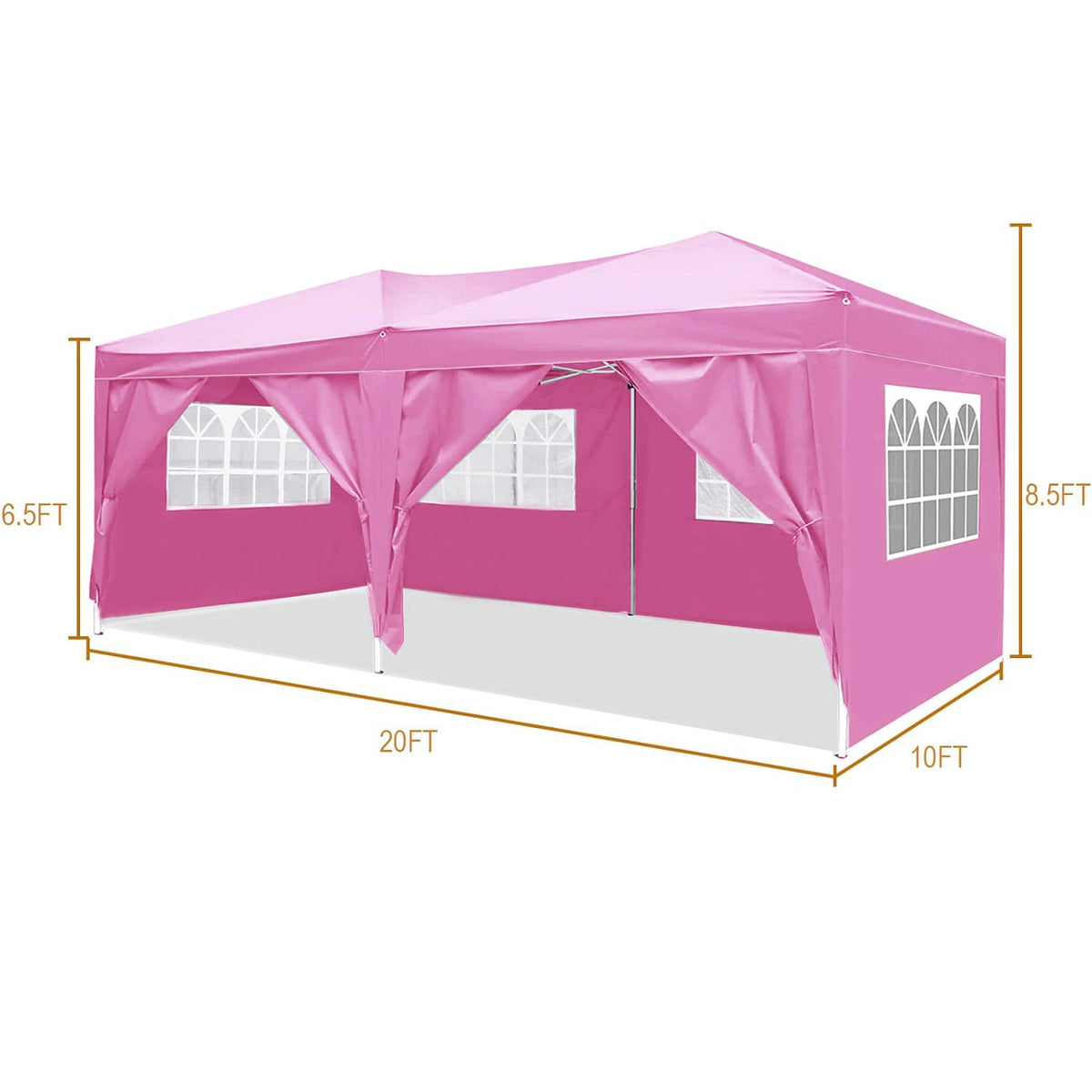 10x20 Pink Fabric Metal Pop Up Canopy Tent