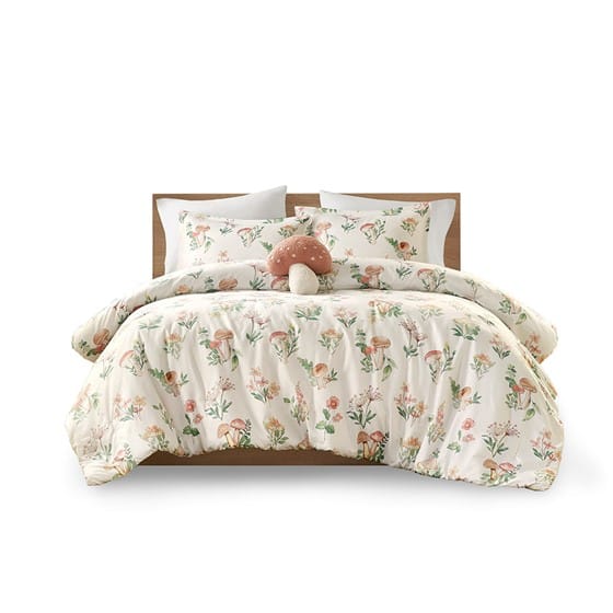 Full Polyester Mushroom Bedding Set