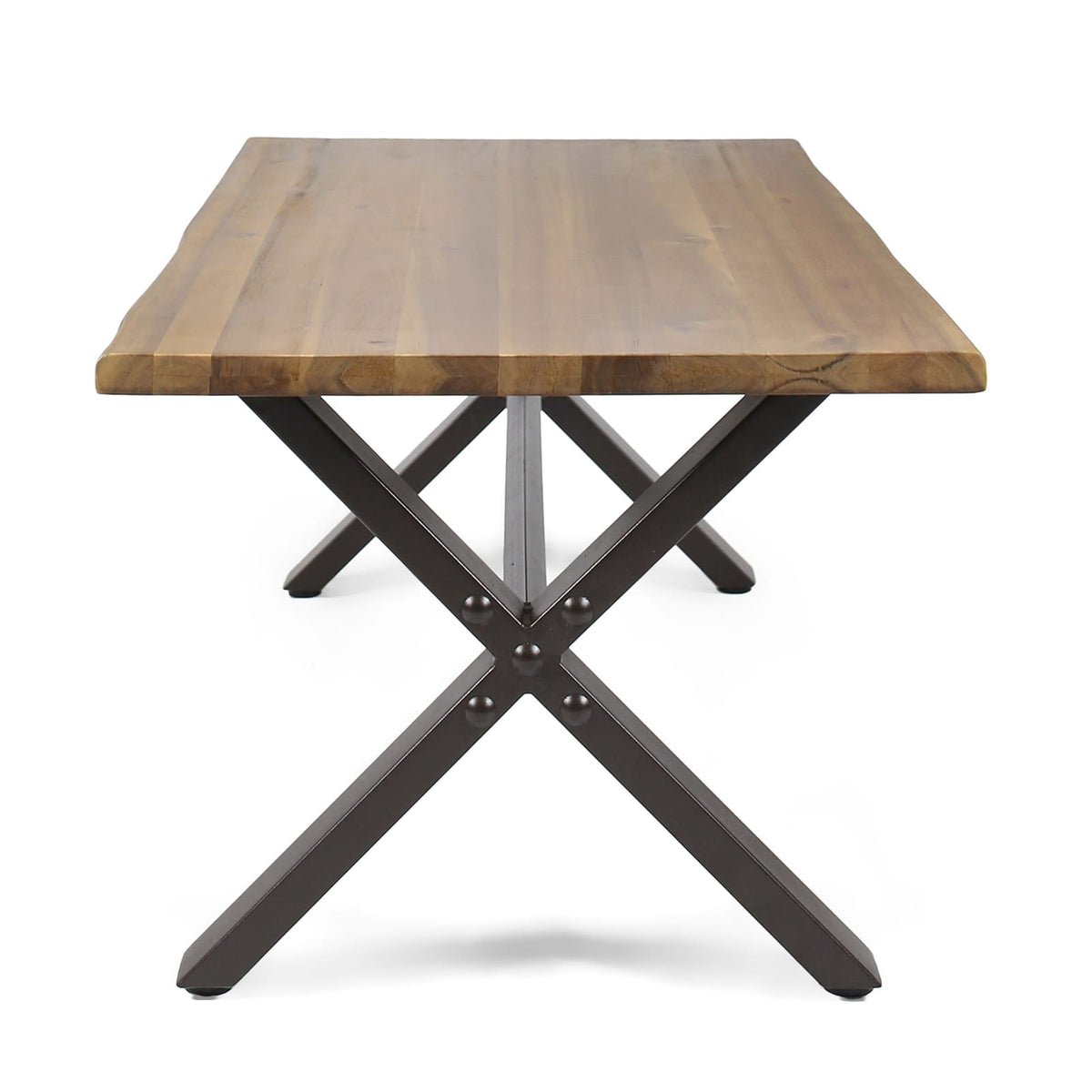 Acacia Wood Outdoor Coffee Table - Brown & Black