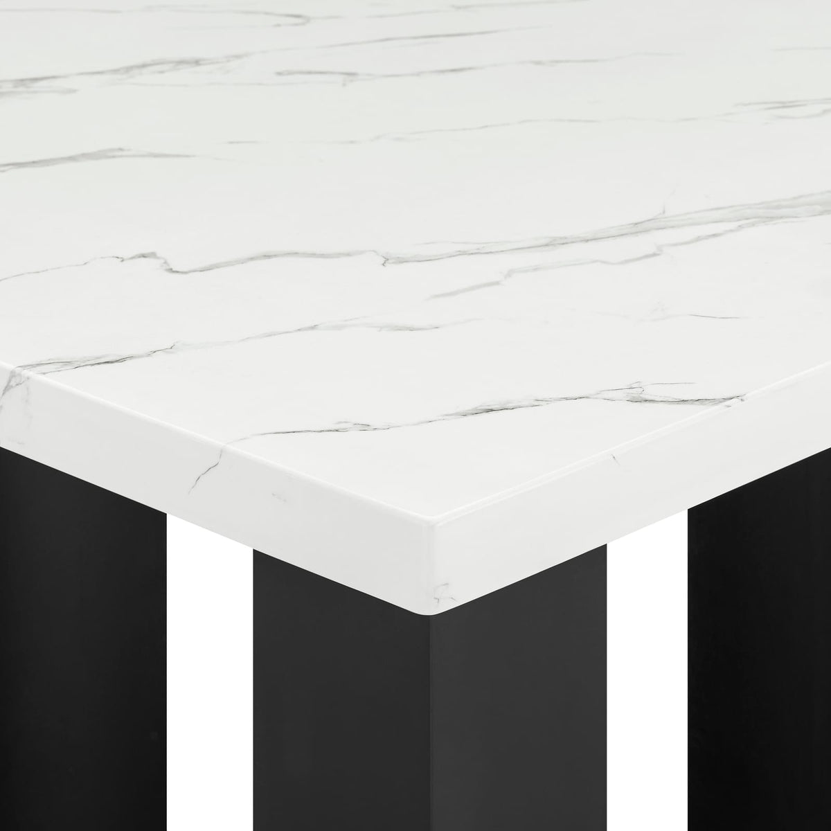 Contemporary Square Dining Table with Wooden Legs for Dining Room