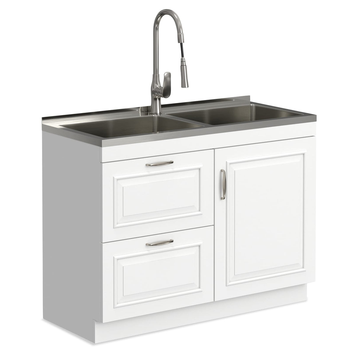 Darwin All-In-One Laundry Sink & Cabinet - 46" White