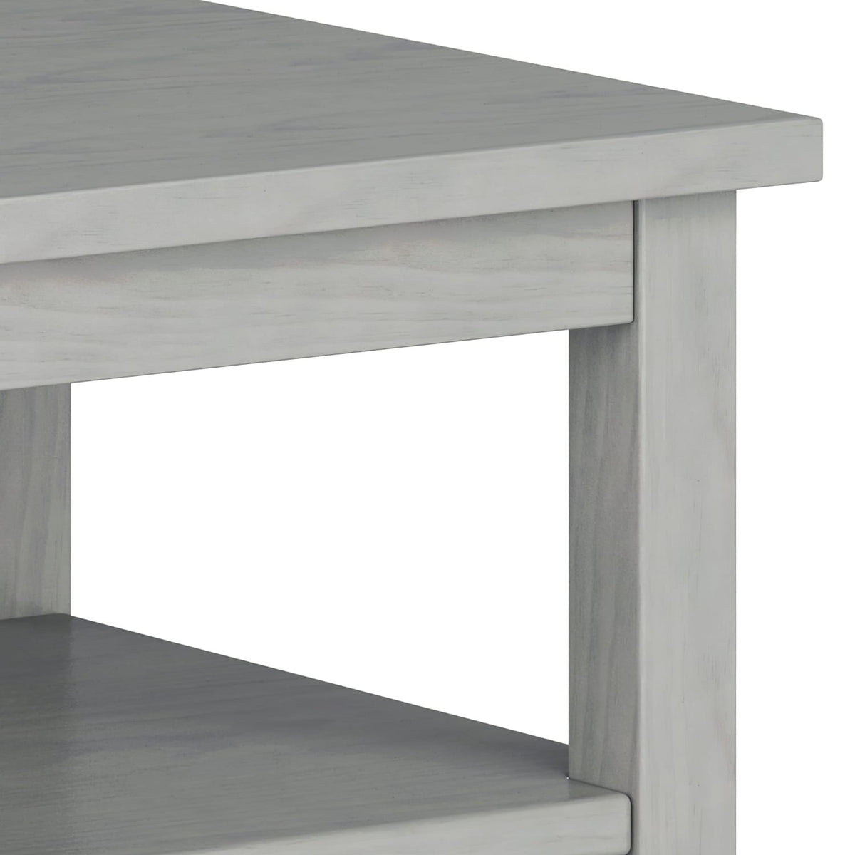 Warm Shaker End Table - Gray Wood Storage