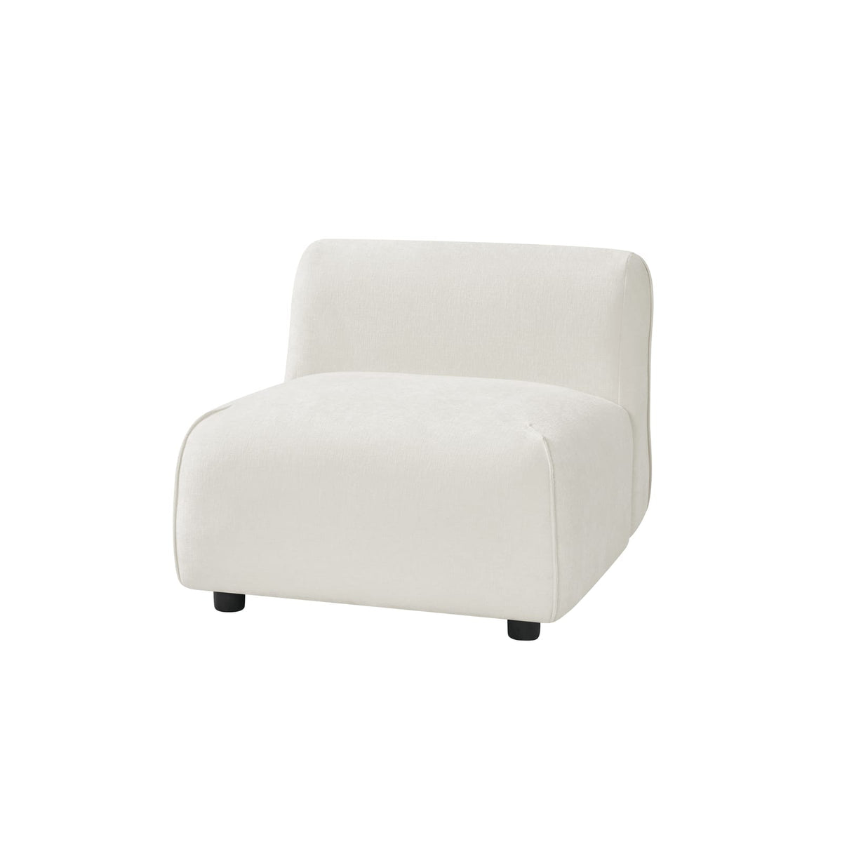 Beige Solid Wood Accent Chair Set with Ottoman for Living Room