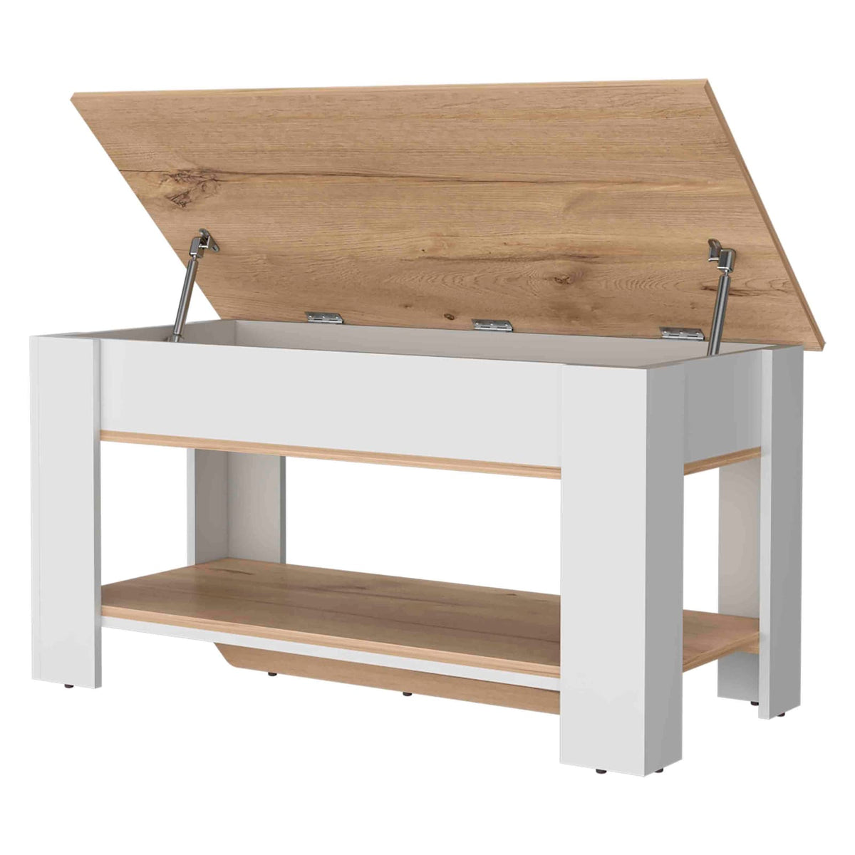 Daffodil Bench - Liftable Storage Bench, Multicolor Engineered Wood