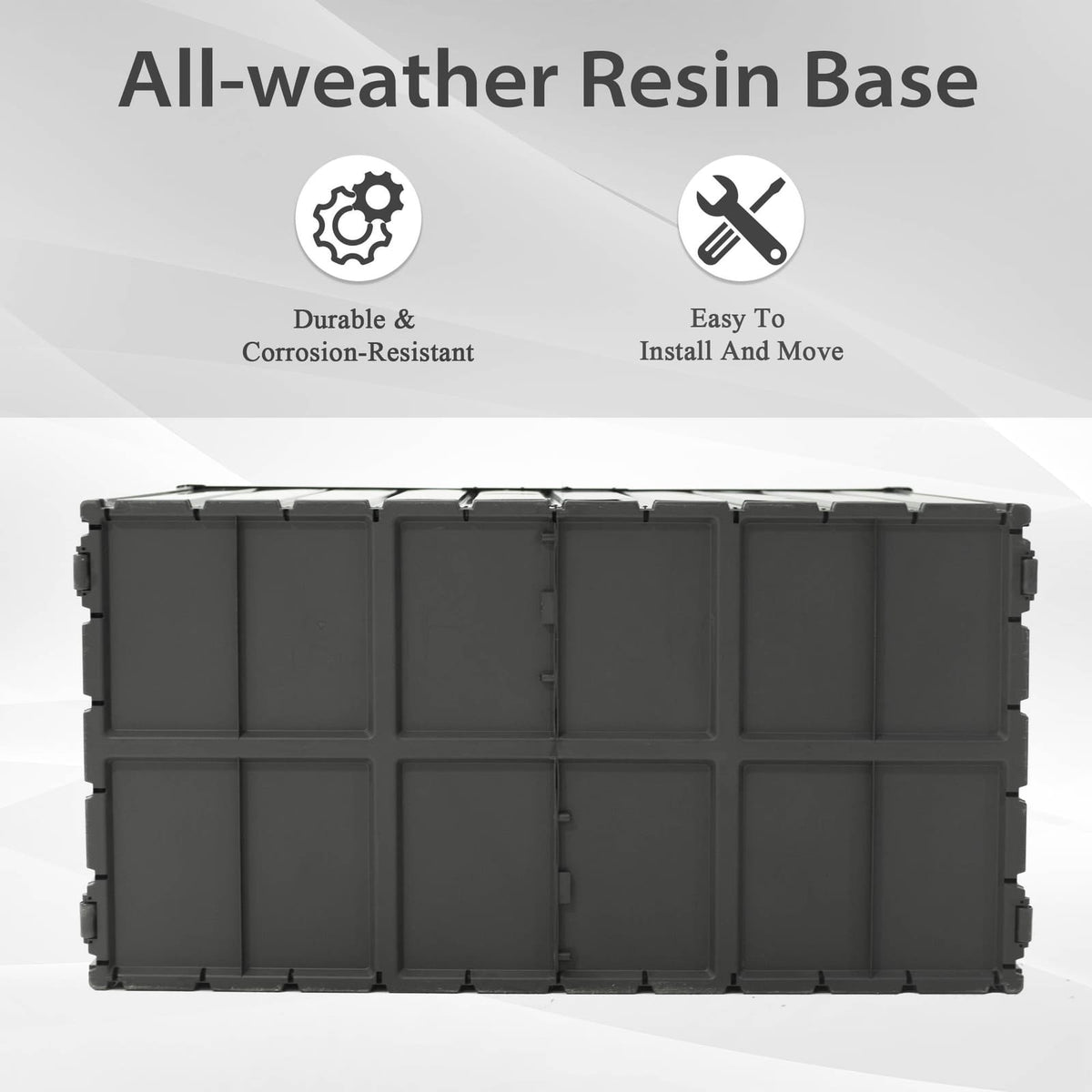Large Dark Gray Outdoor Storage Box - 100 Gallon Deck Box