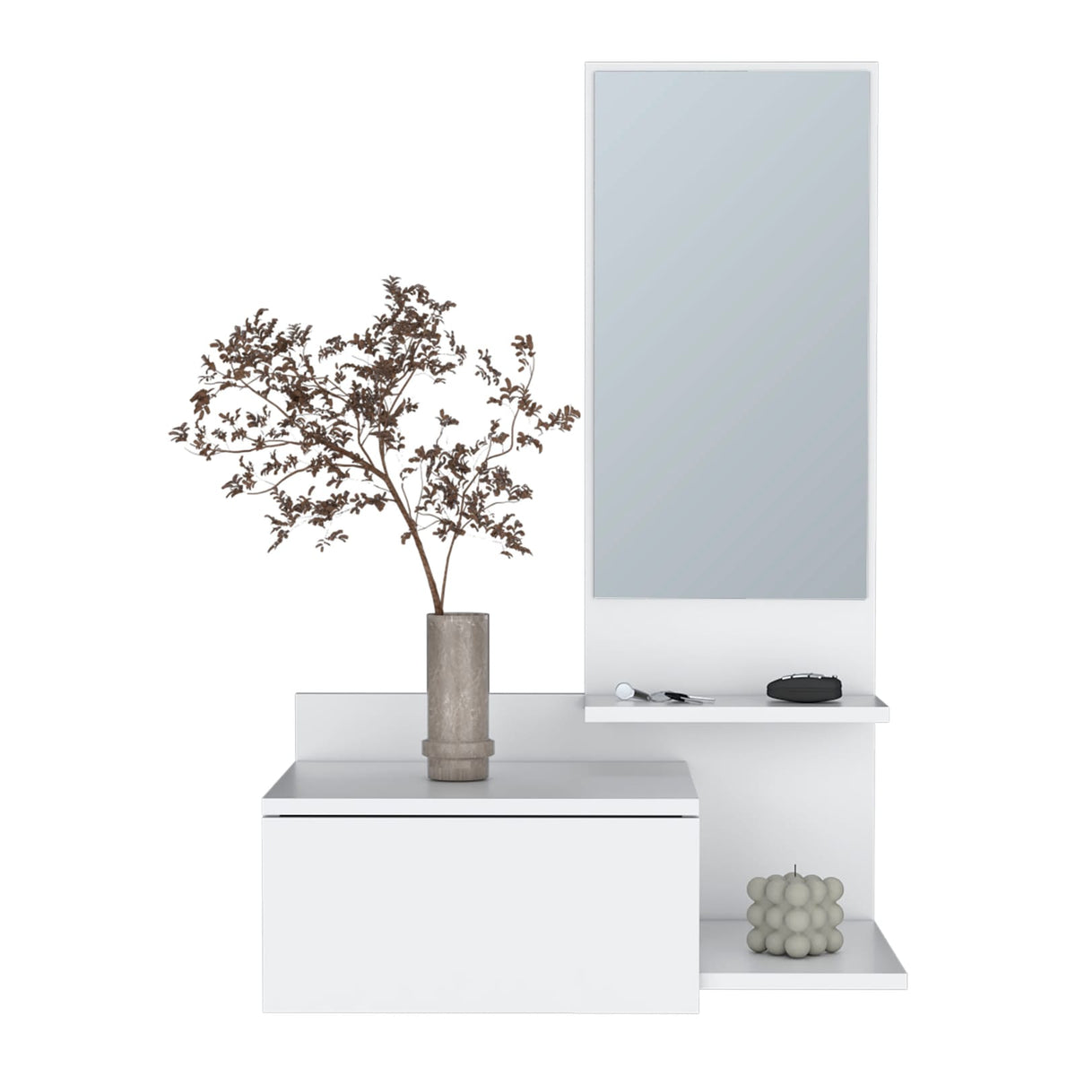 White Wall Mounted Cabinet - 13.7 x 23.6 x 36.2", Storage Unit