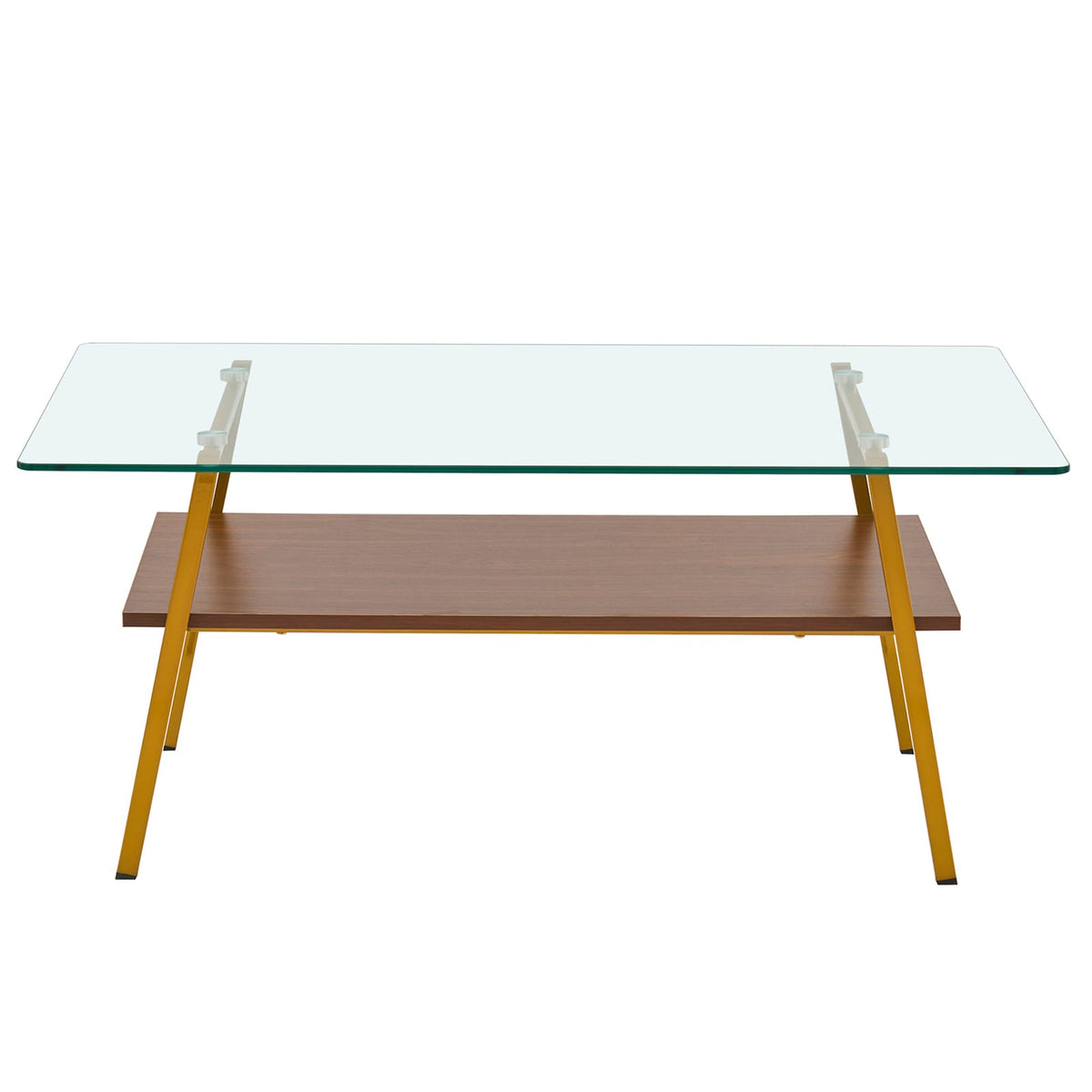 Transparent Glass Coffee Table - Modern Design, Durable Support
