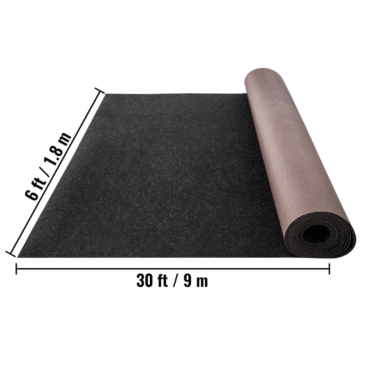 5.9 x 30 ft Charcoal Black Marine Carpet Roll
