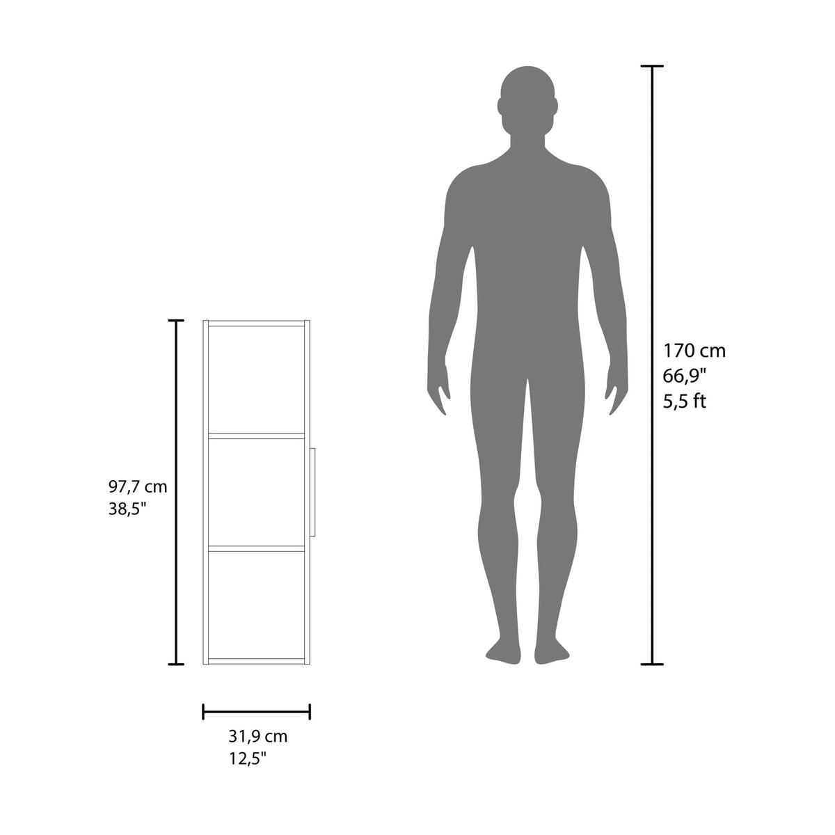 Wall Mounted Bathroom Medicine Cabinet with Walnut Finish