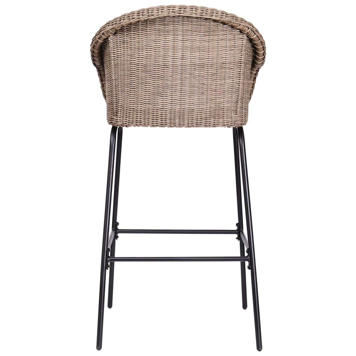 Light Brown Outdoor Bar Stools - 2 Piece Patio Set