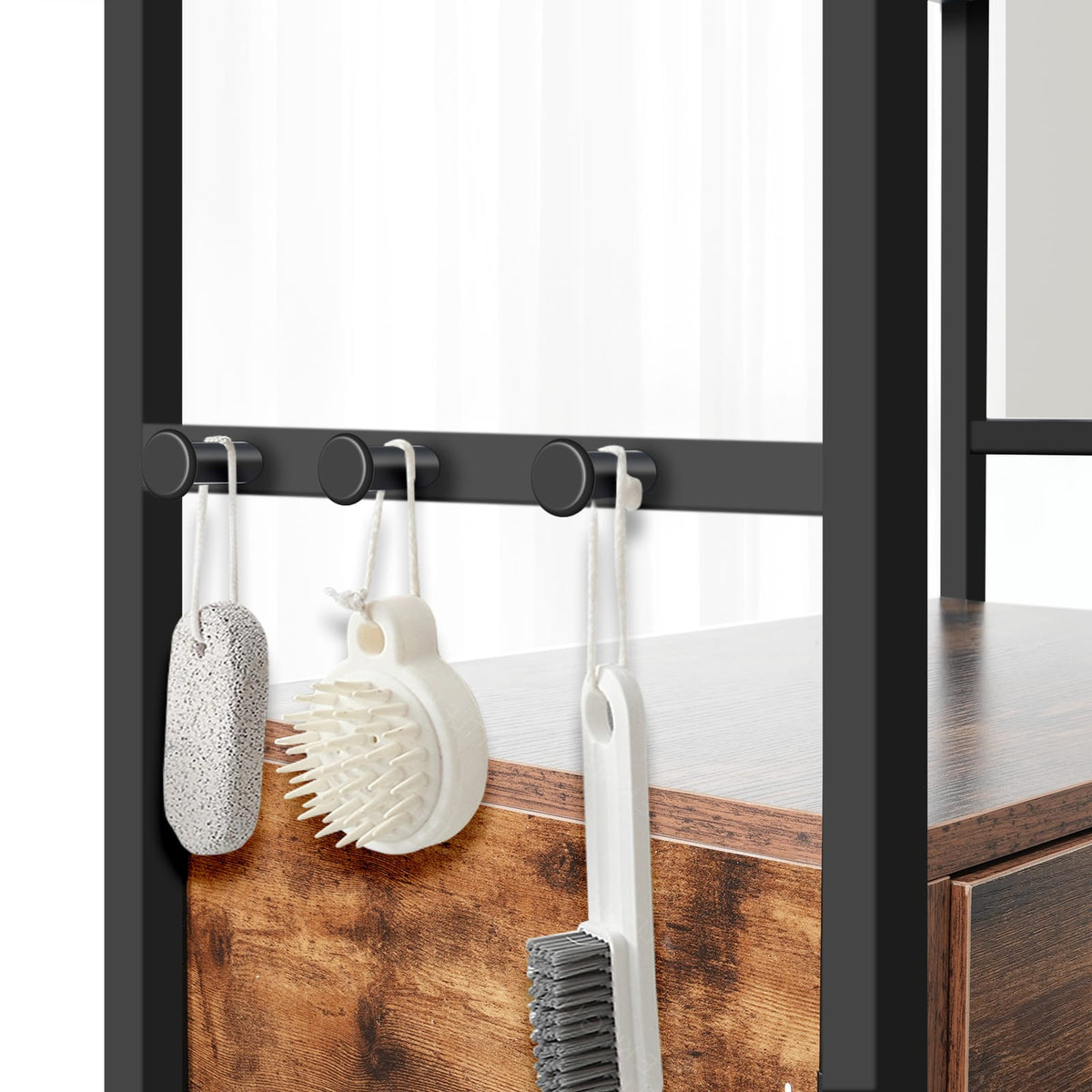 Dog Feeding Station - 3 Adjustable Bowls, Storage Shelves & Drawers