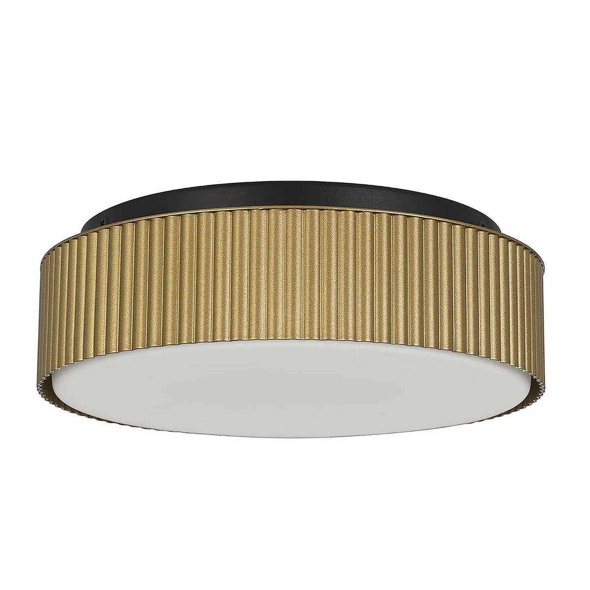 Antique Brass LED Flush Mount Bedroom Lighting