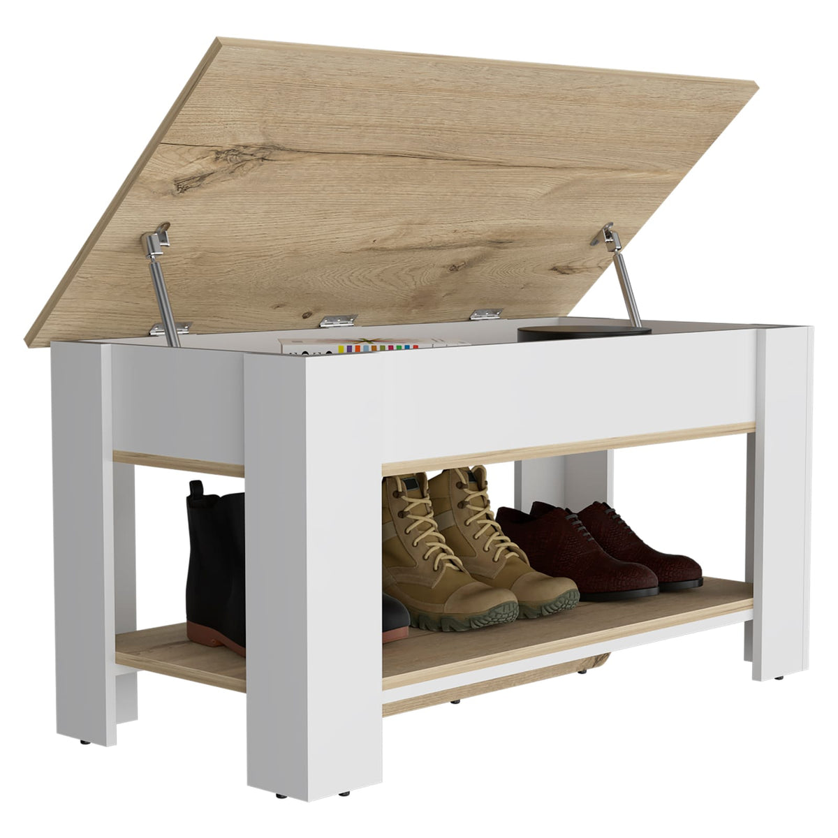 Multicolor Storage Bench with Lift Top - Dining Room Entryway