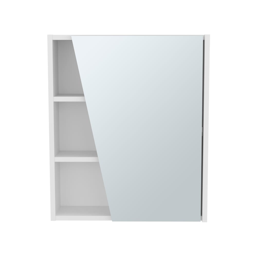 White Medicine Cabinet with Mirror - Bathroom Storage Unit