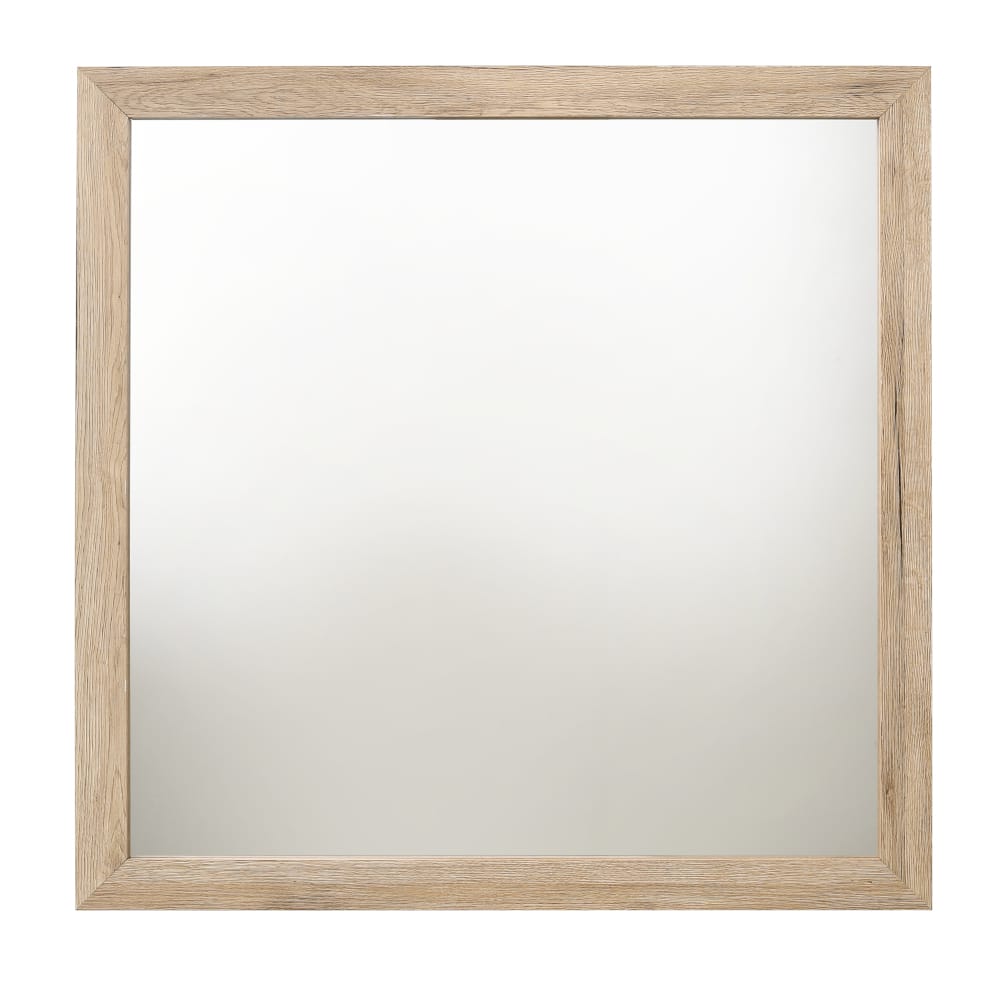 Natural Finish Mirror - 35" Square Vanity Mirror