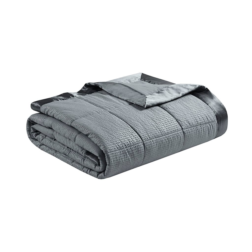 Charcoal Polyester Oversized Blanket Full Queen