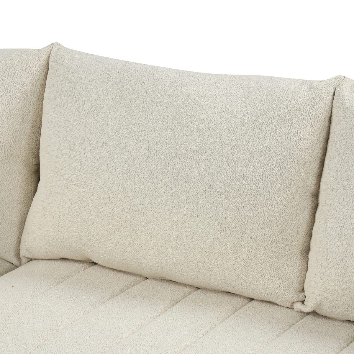 82.6" L-Shaped Sectional Sofa Bed with Storage - Beige for Living Room
