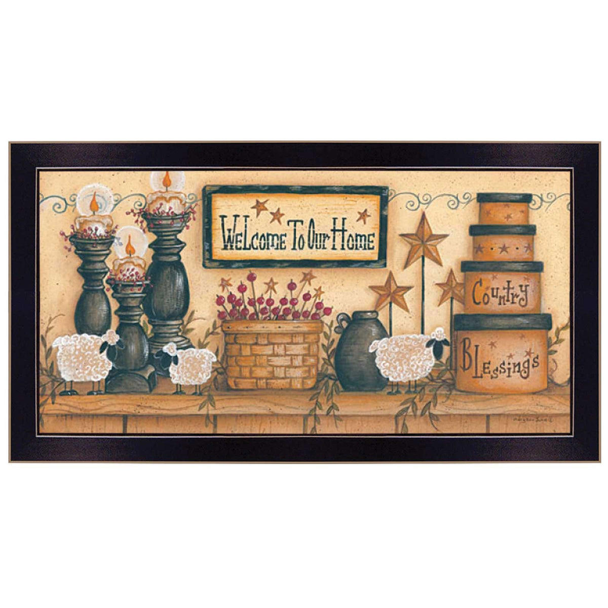 Mary June Wall Art - Black Framed Poster, 24x36 Inches