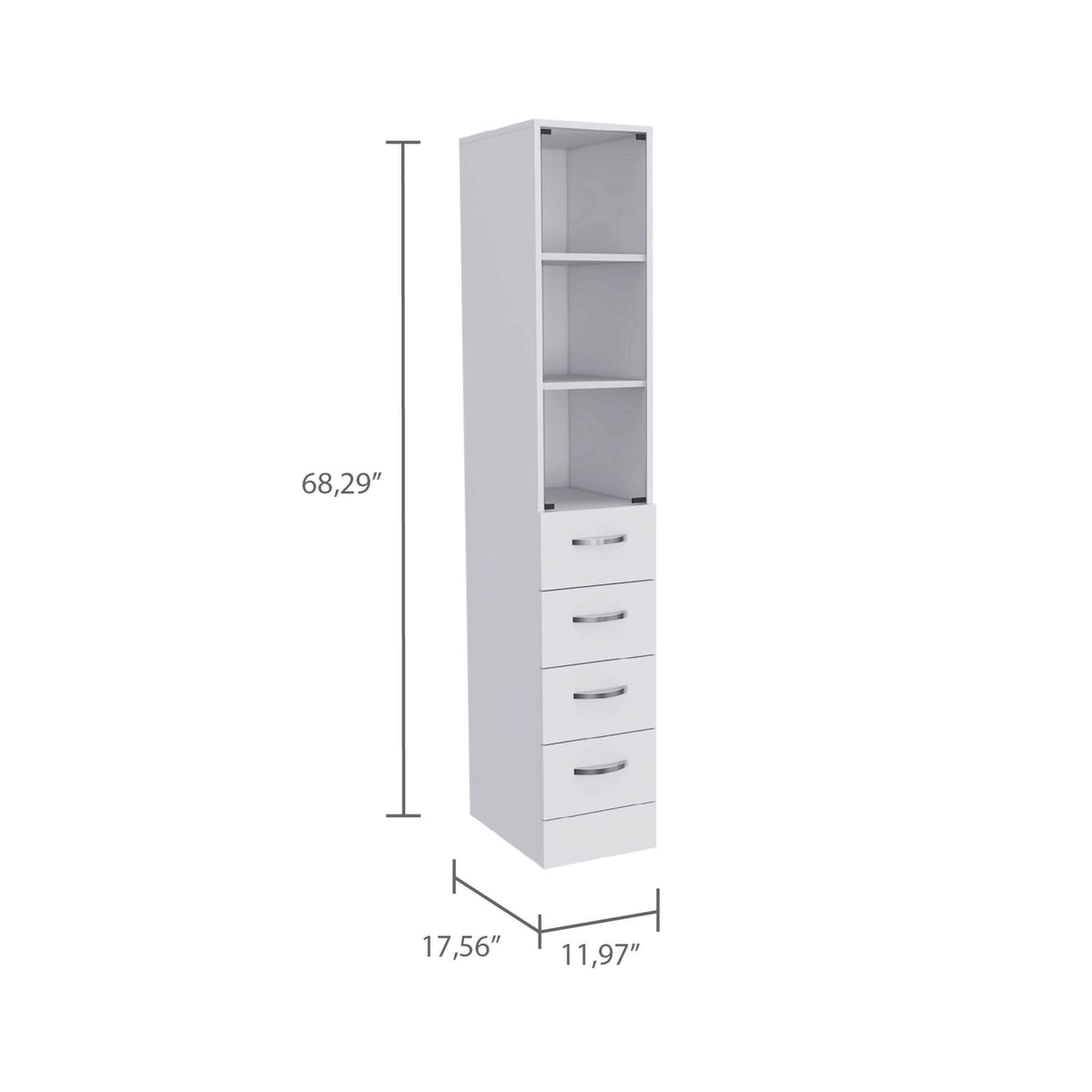 White Particle Board Bathroom Storage Cabinet Set for DIY Renovation
