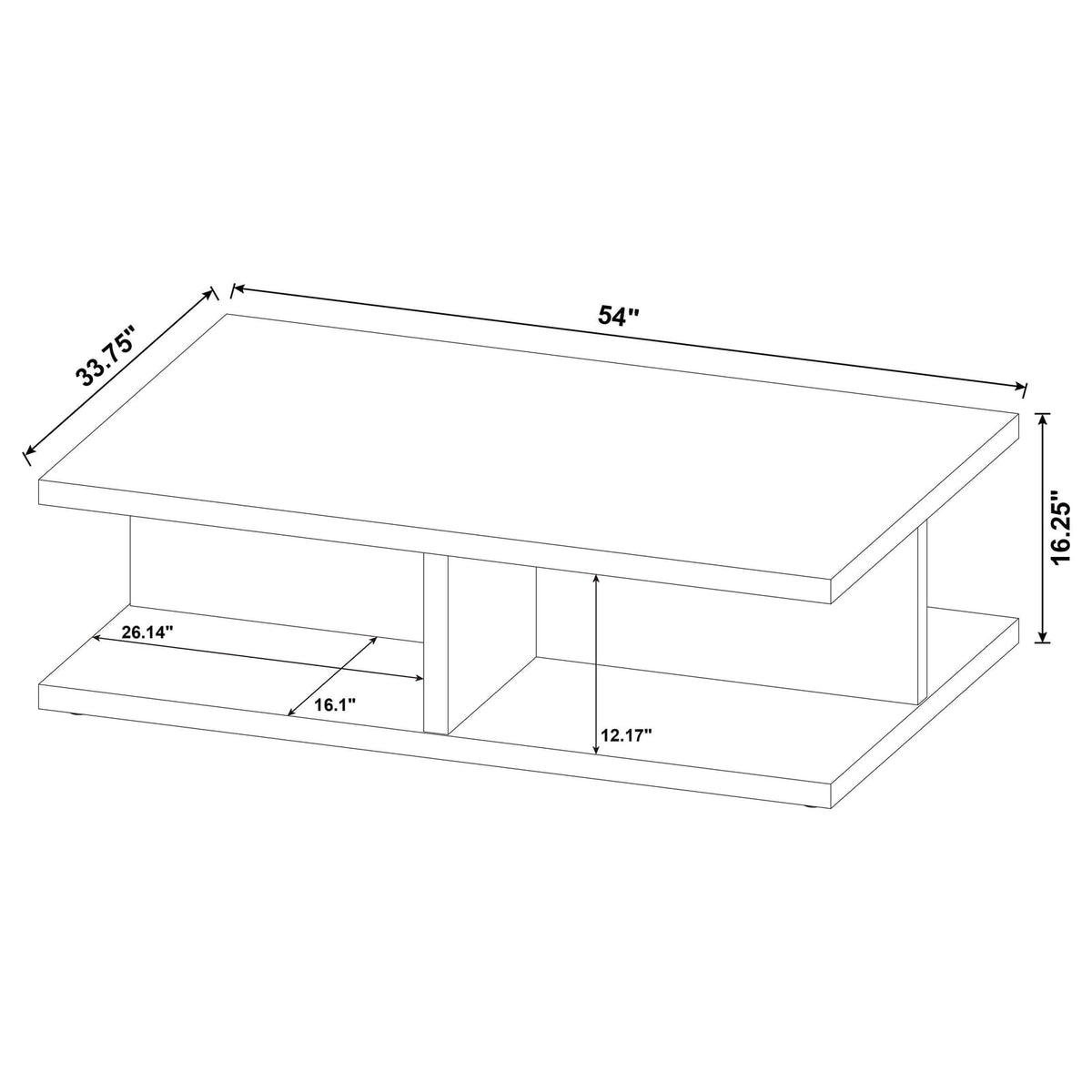 Metron Mango Rectangular Coffee Table - Rustic Style for Living Room