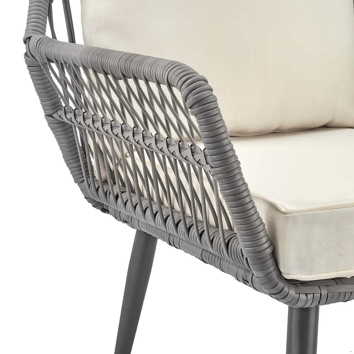 Modern Outdoor Patio Set with Cushions for Poolside or Garden