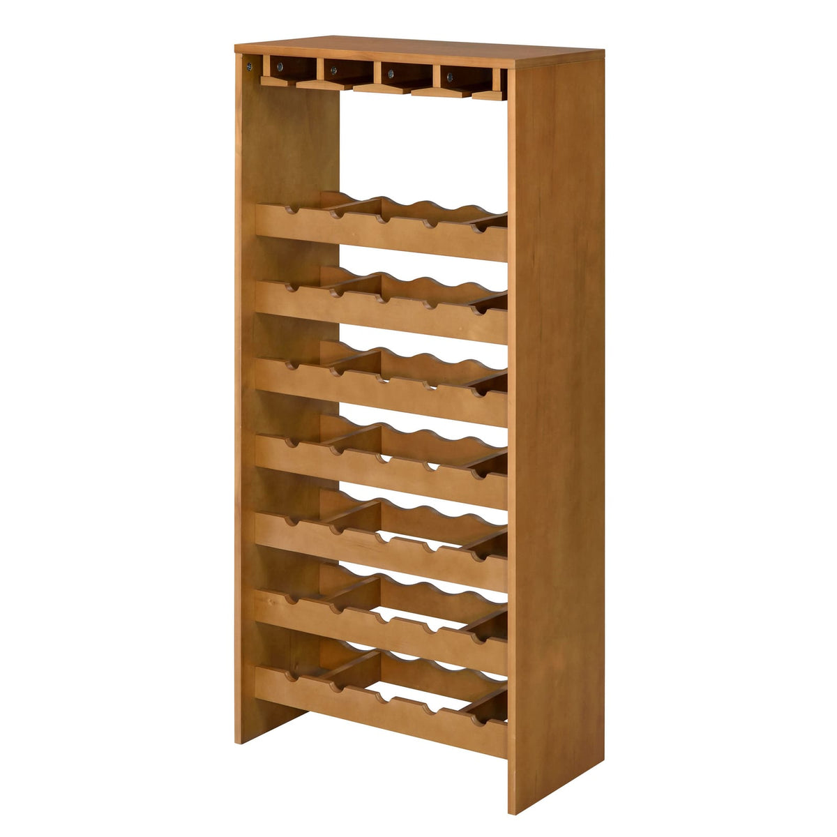 Oak Tier Wine Rack - 3-Tier Display Shelf